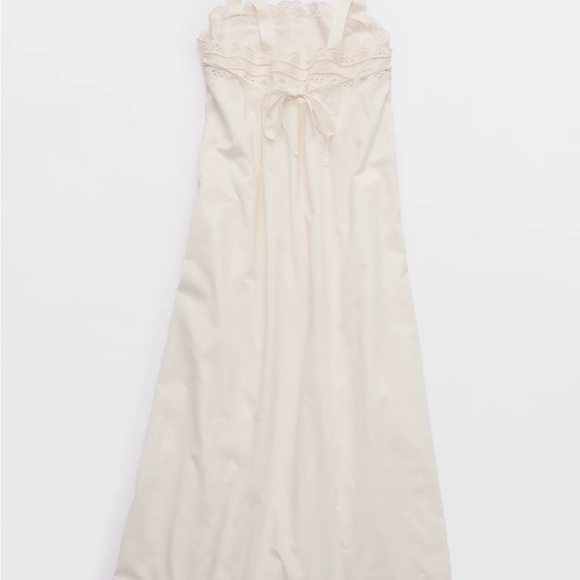 Aerie Cream Lace Detail Dress - Picture 4 of 11